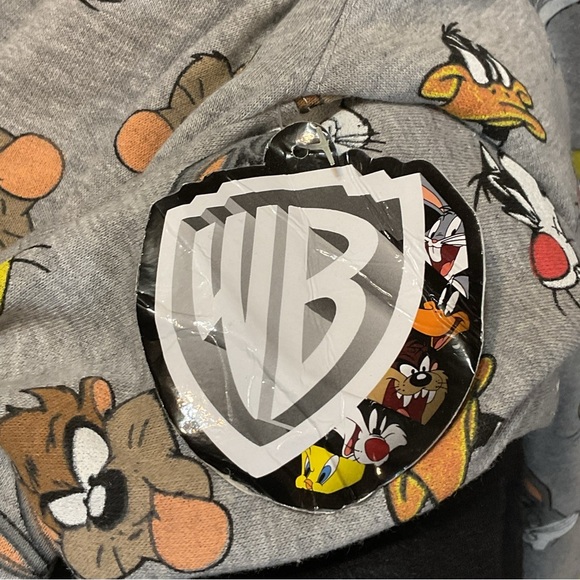 Warner Bros. Looney Toons Gray Cropped Sweatshirt - Picture 6 of 6
